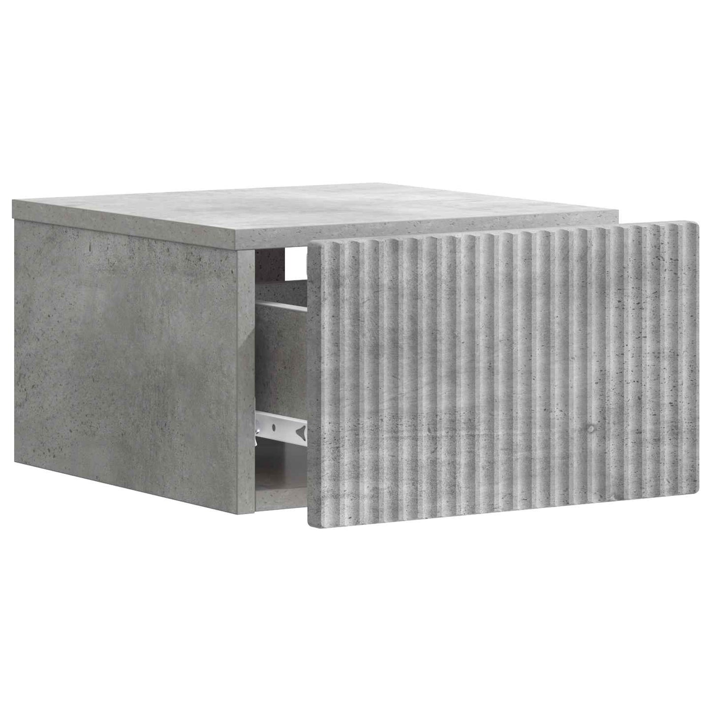 Wall-Mounted Bedside Cabinet Concrete Grey 33 x 34.5 x 20 cm