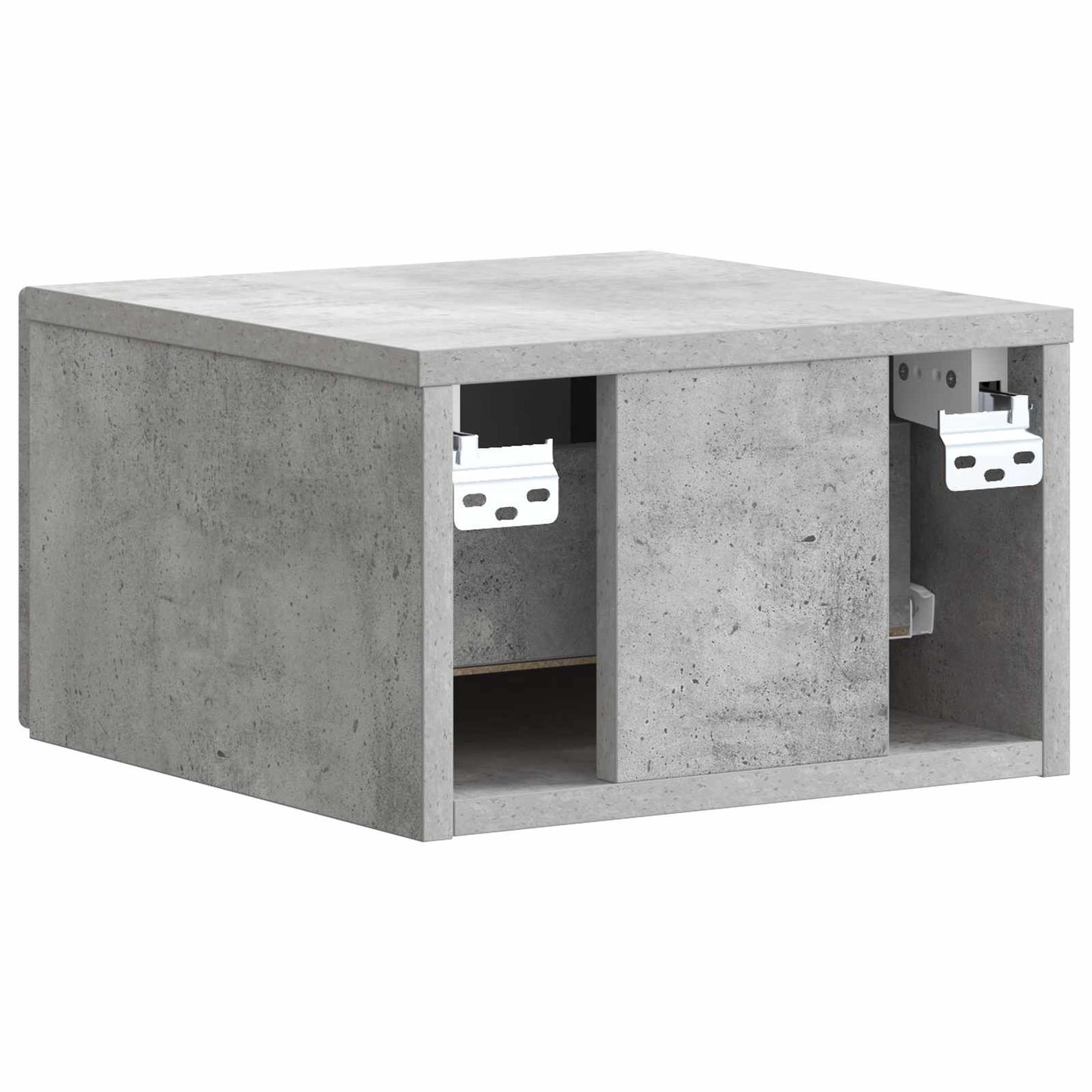 Wall-Mounted Bedside Cabinet Concrete Grey 33 x 34.5 x 20 cm