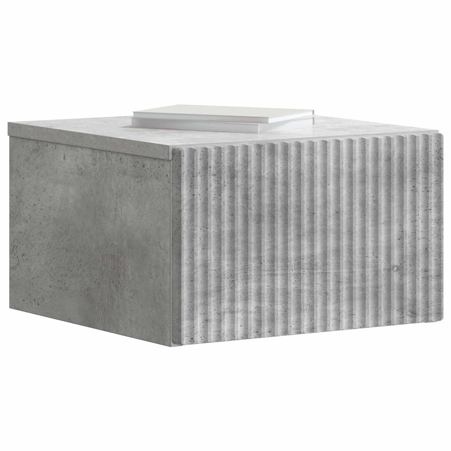 Wall-Mounted Bedside Cabinet Concrete Grey 33 x 34.5 x 20 cm