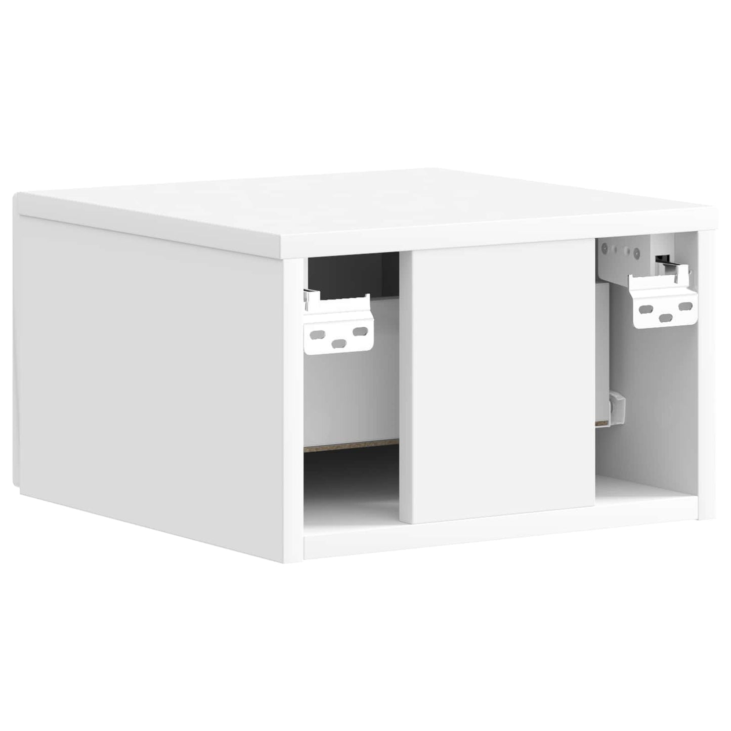 Wall-Mounted Bedside Cabinet High Gloss White 33 x 34.5 x 20 cm