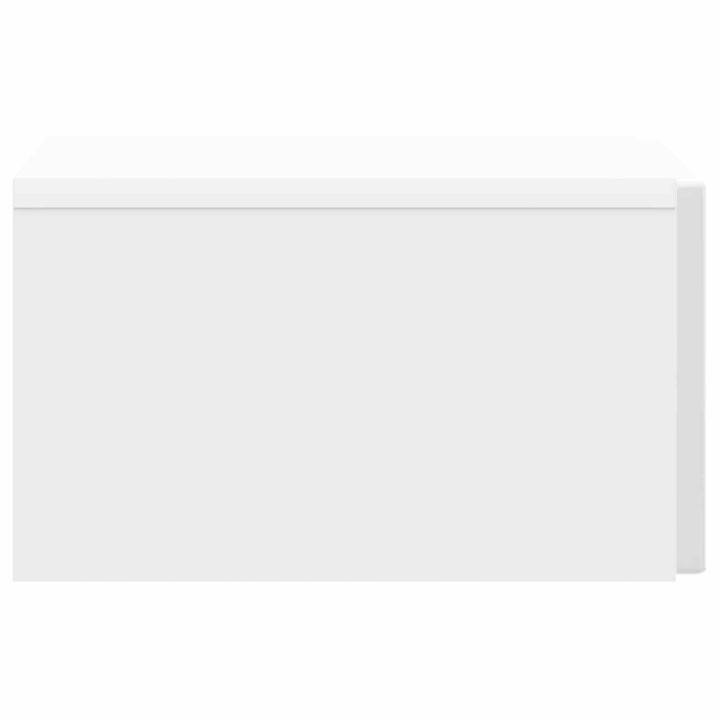 Wall-Mounted Bedside Cabinet High Gloss White 33 x 34.5 x 20 cm