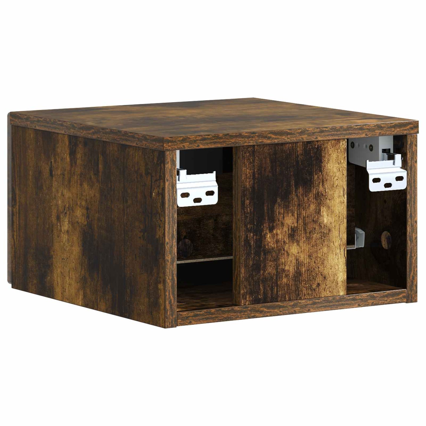 Wall-Mounted Bedside Cabinet 2 pcs Smoked Oak 33 x 34.5 x 20 cm