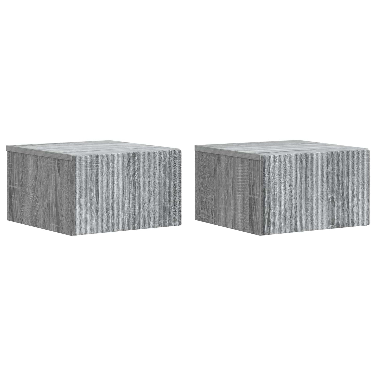 Wall-Mounted Bedside Cabinet 2 pcs Grey Sonoma Engineered Wood