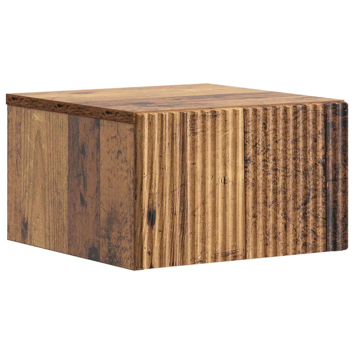 Wall-Mounted Bedside Cabinet Old Wood 33 x 34.5 x 20 cm