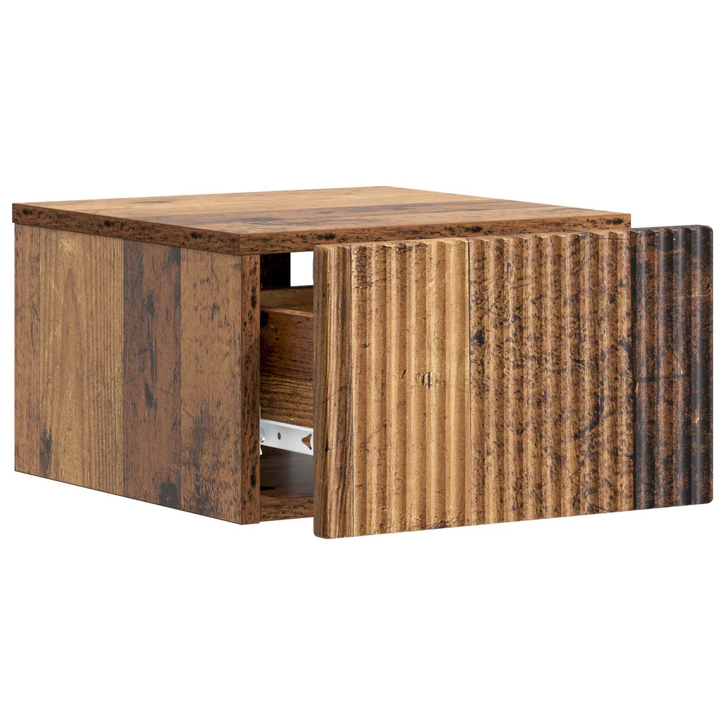 Wall-Mounted Bedside Cabinet Old Wood 33 x 34.5 x 20 cm