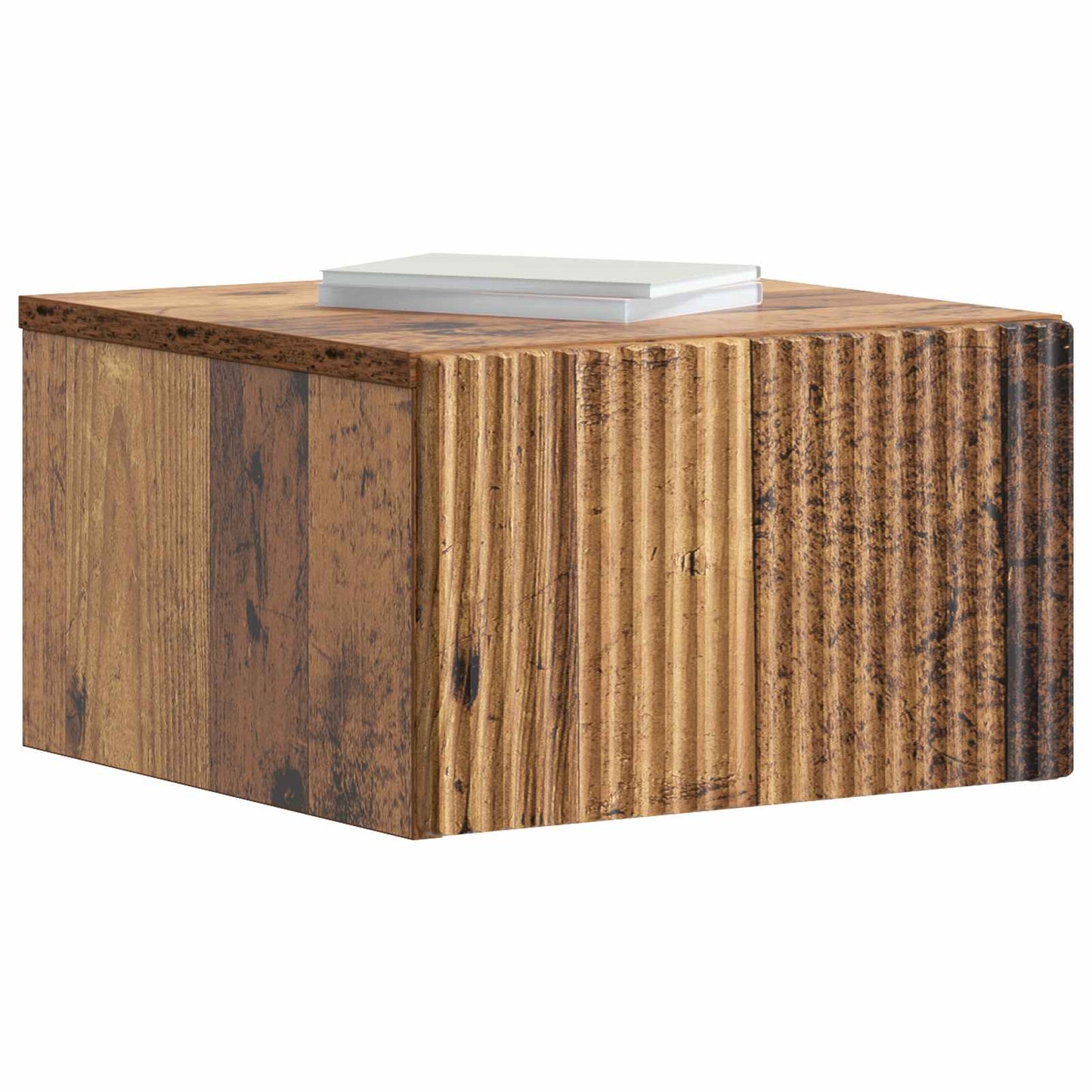 Wall-Mounted Bedside Cabinet 2 pcs Old Wood 33 x 34.5 x 20 cm