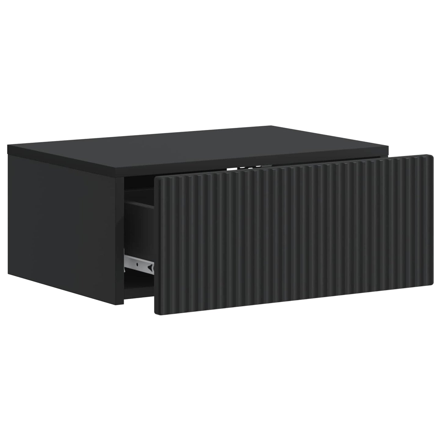 Wall-Mounted Bedside Cabinet 2 pcs Black 49 x 34.5 x 20 cm