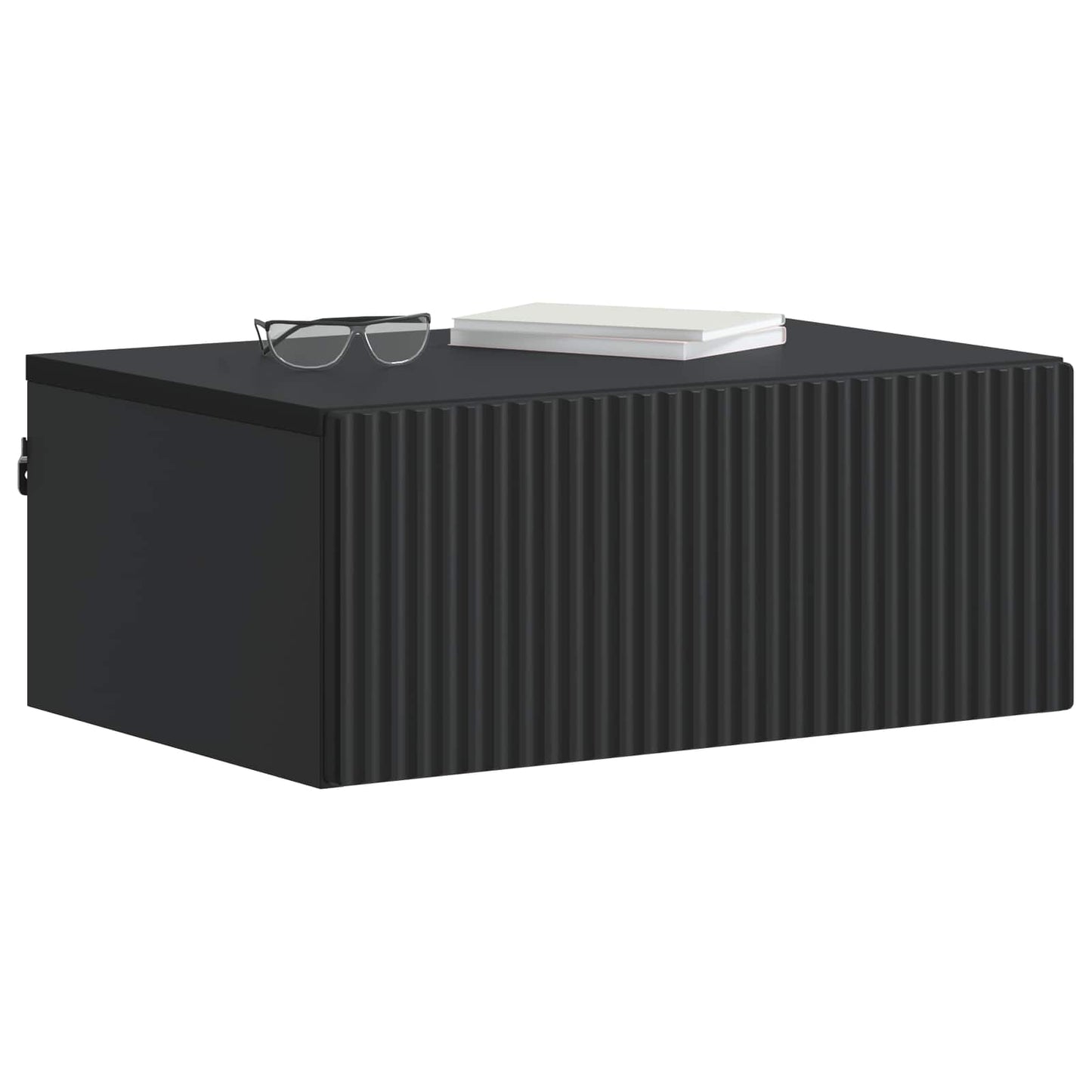 Wall-Mounted Bedside Cabinet 2 pcs Black 49 x 34.5 x 20 cm