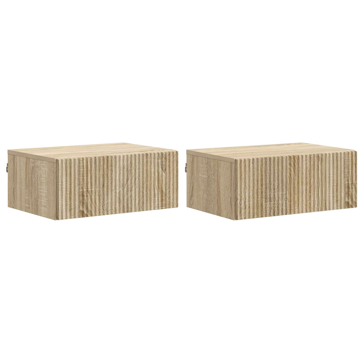 Wall-Mounted Bedside Cabinet 2 pcs Sonoma Oak 49 x 34.5 x 20 cm