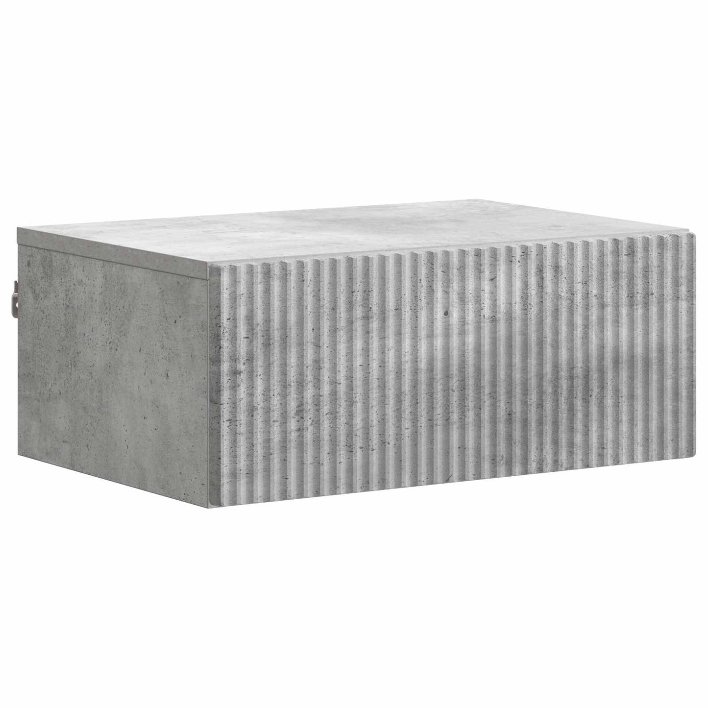 Wall-Mounted Bedside Cabinet Concrete Grey 49 x 34.5 x 20 cm