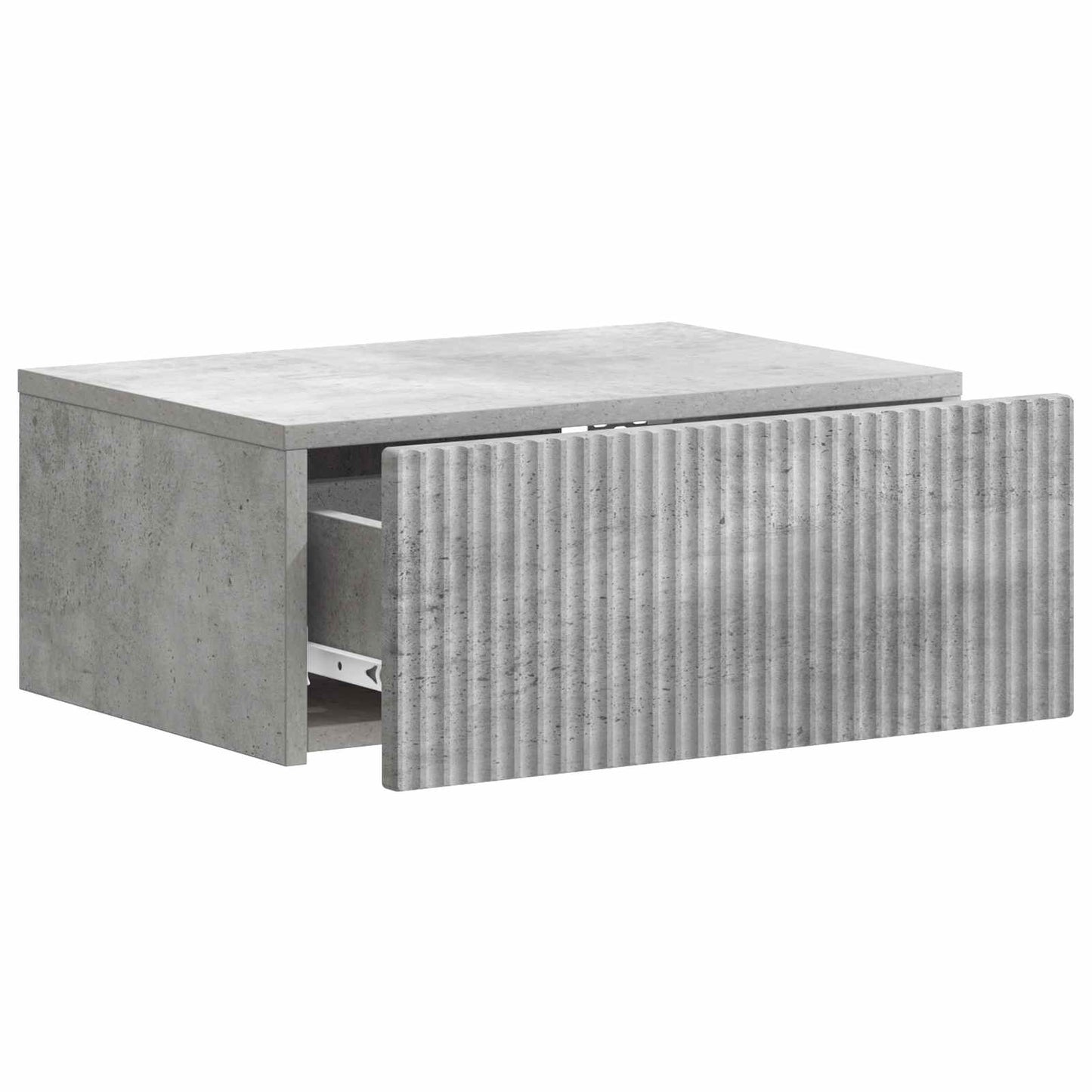 Wall-Mounted Bedside Cabinet Concrete Grey 49 x 34.5 x 20 cm
