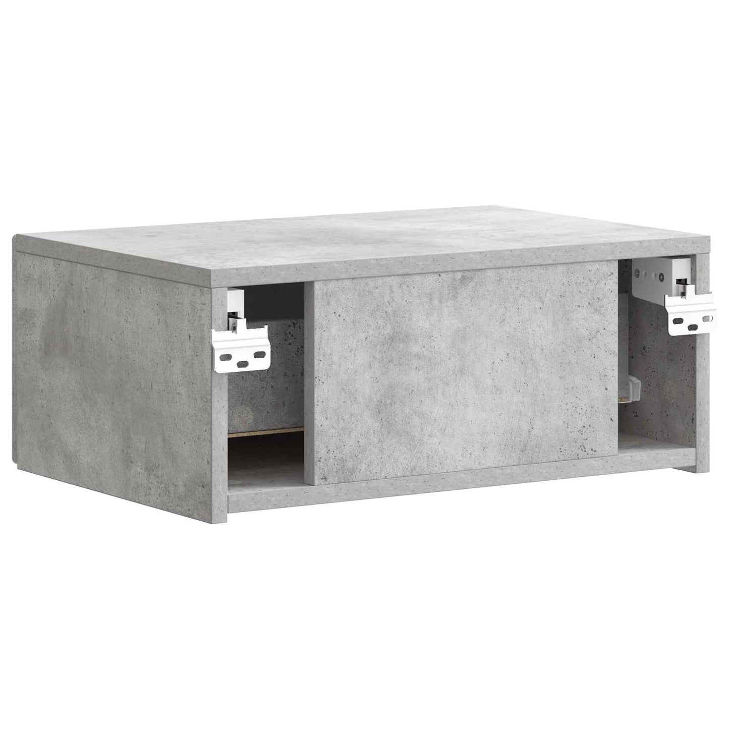 Wall-Mounted Bedside Cabinet Concrete Grey 49 x 34.5 x 20 cm