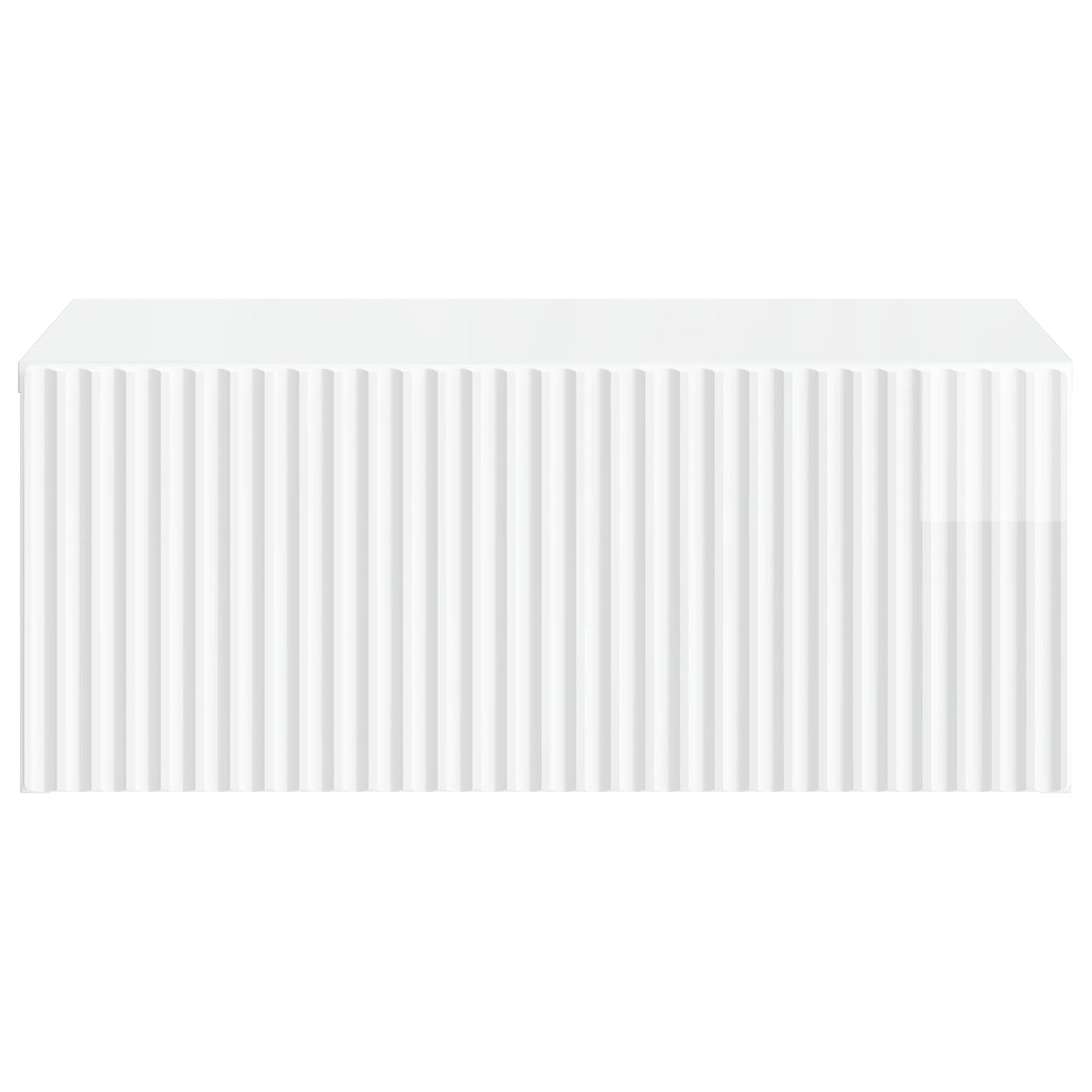 Wall-Mounted Bedside Cabinet High Gloss White 49 x 34.5 x 20 cm