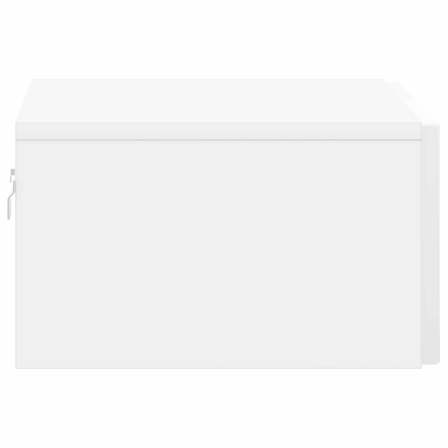 Wall-Mounted Bedside Cabinet High Gloss White 49 x 34.5 x 20 cm