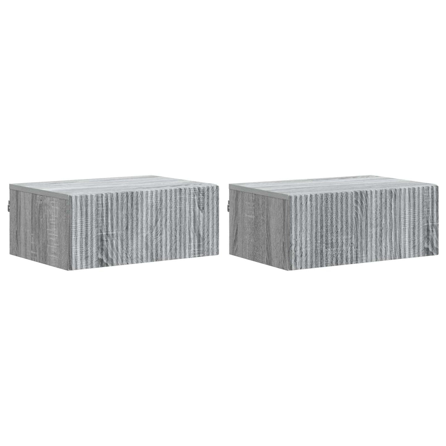 Wall-Mounted Bedside Cabinet 2 pcs Grey Sonoma Engineered Wood