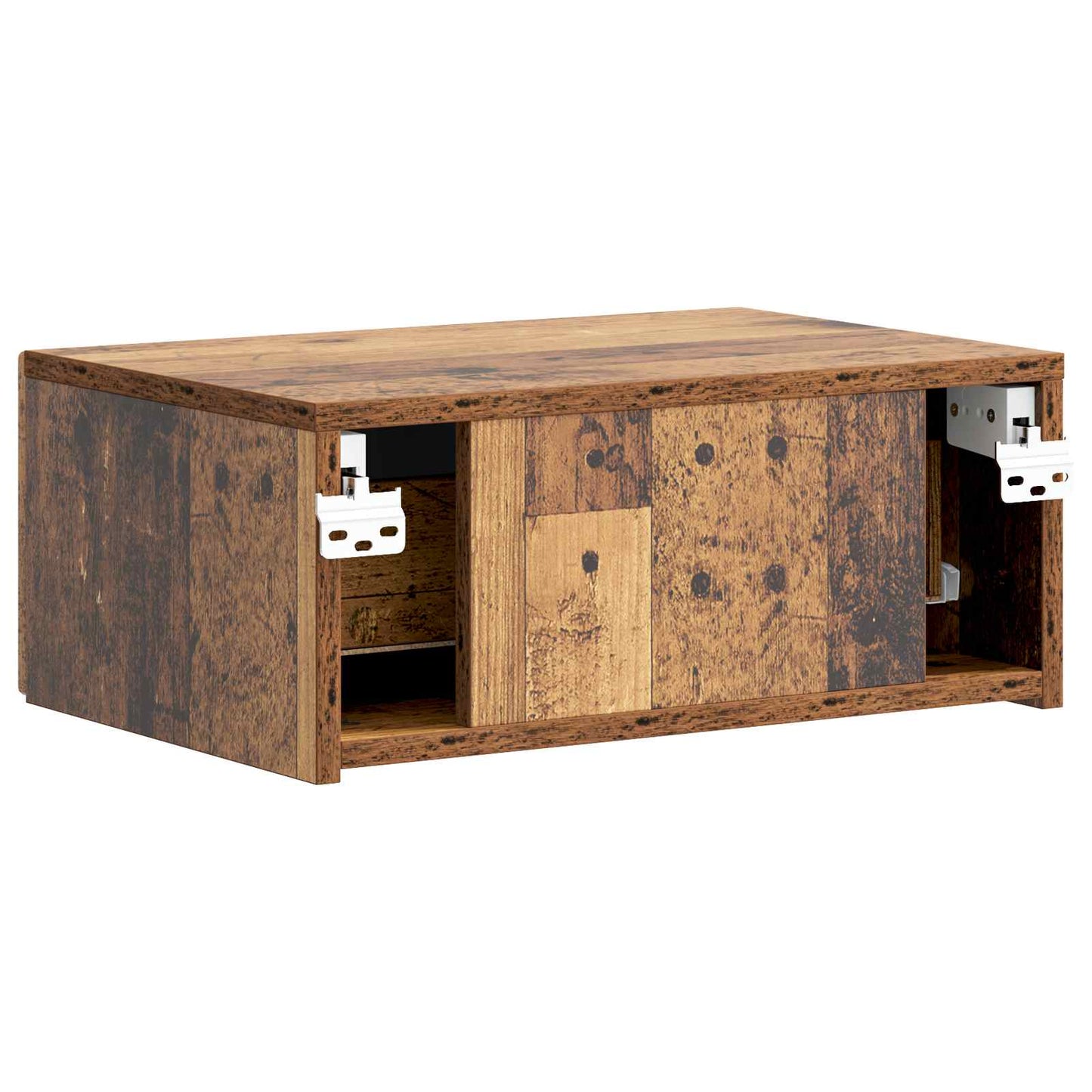 Wall-Mounted Bedside Cabinet 2 pcs Old Wood 49 x 34.5 x 20 cm