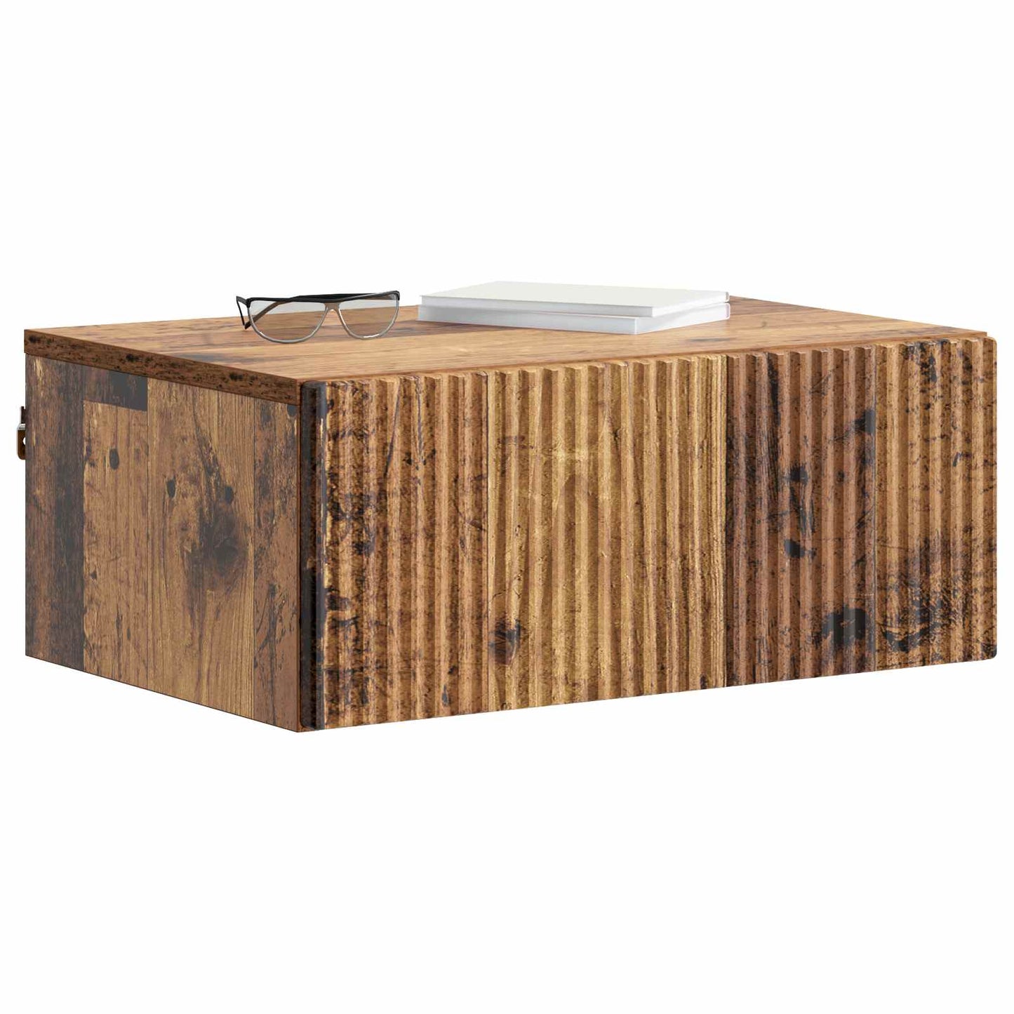 Wall-Mounted Bedside Cabinet 2 pcs Old Wood 49 x 34.5 x 20 cm