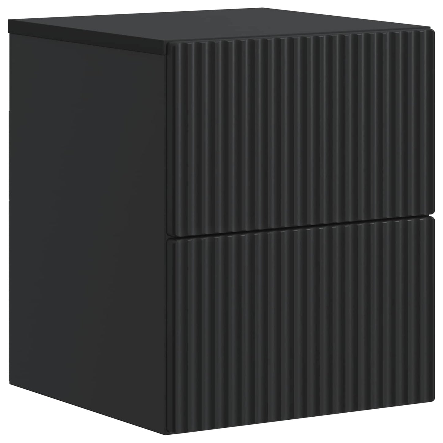 Wall-Mounted Bedside Cabinet Black 33 x 34.5 x 40 cm