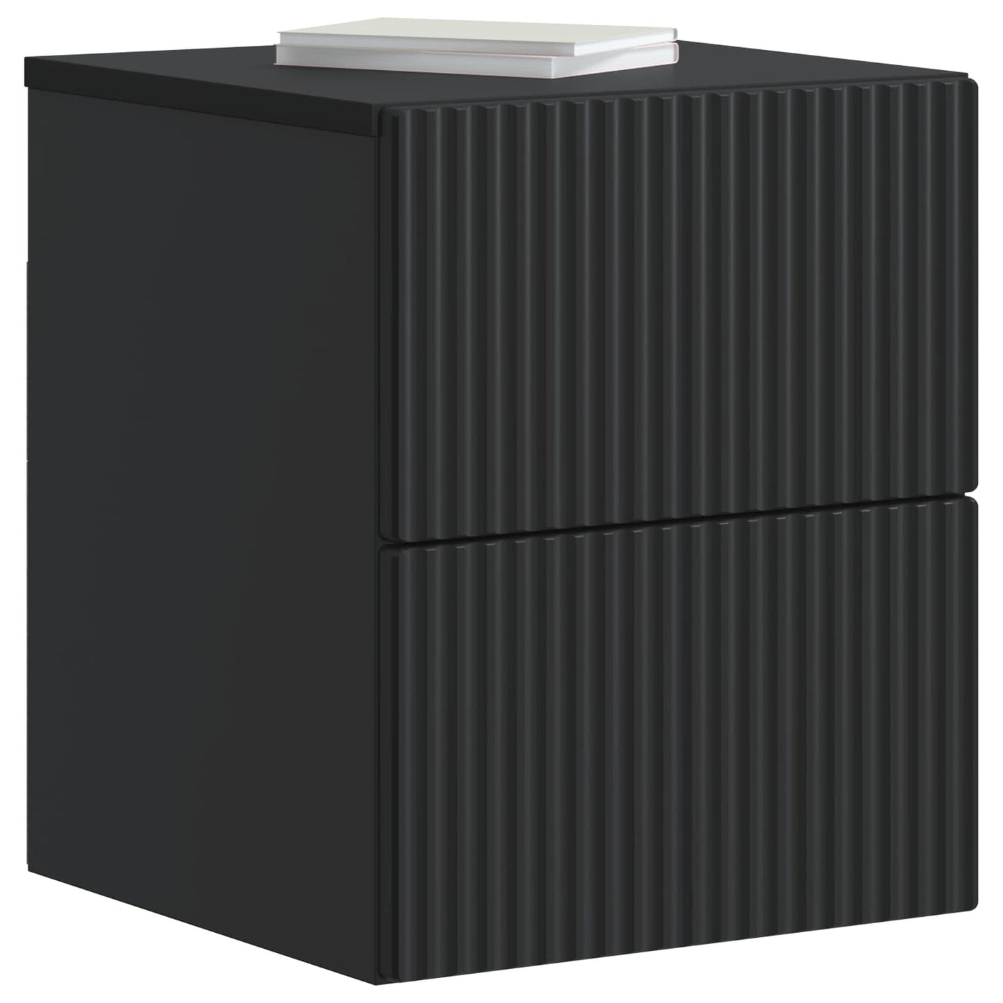 Wall-Mounted Bedside Cabinet 2 pcs Black 33 x 34.5 x 40 cm