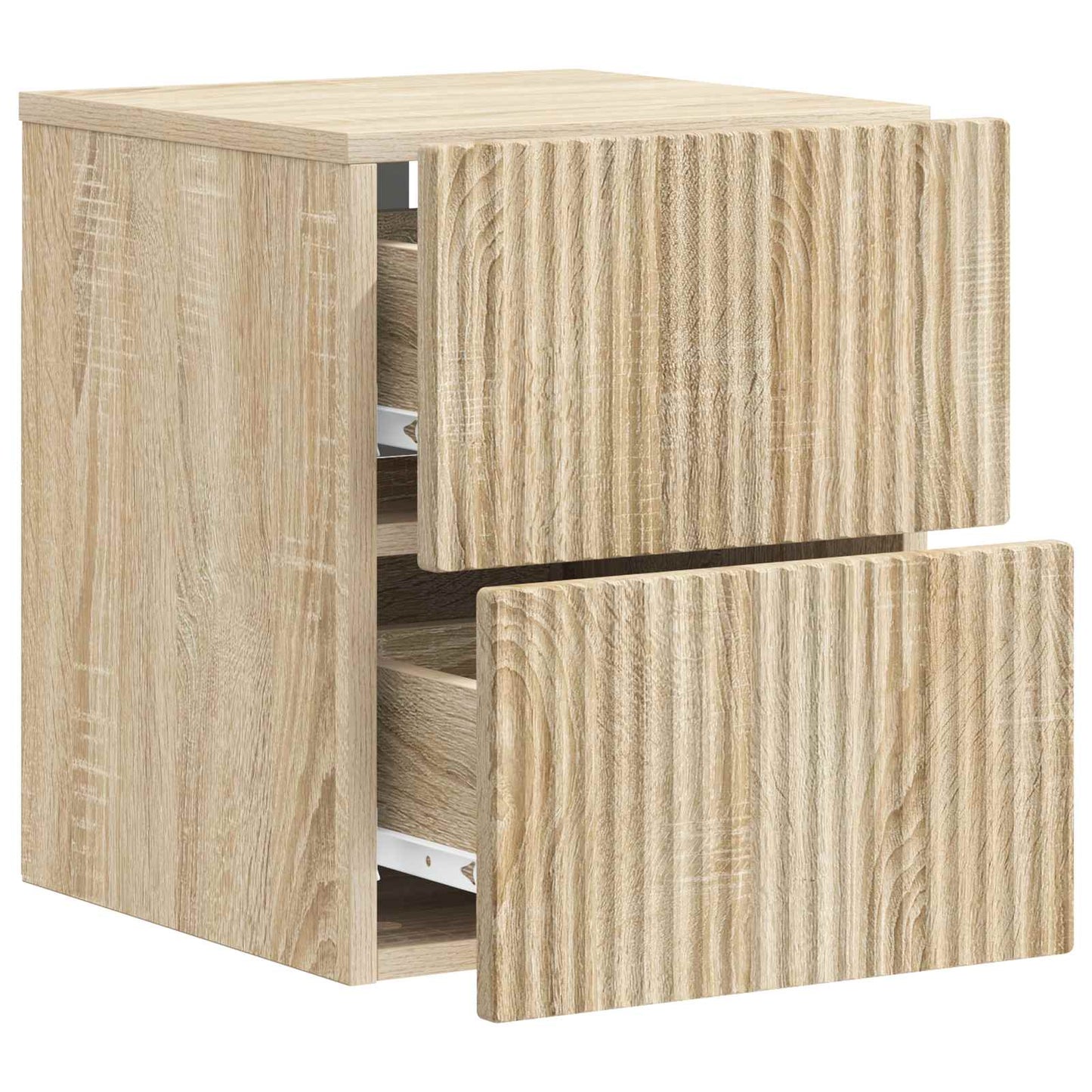 Wall-Mounted Bedside Cabinet 2 pcs Sonoma Oak 33 x 34.5 x 40 cm
