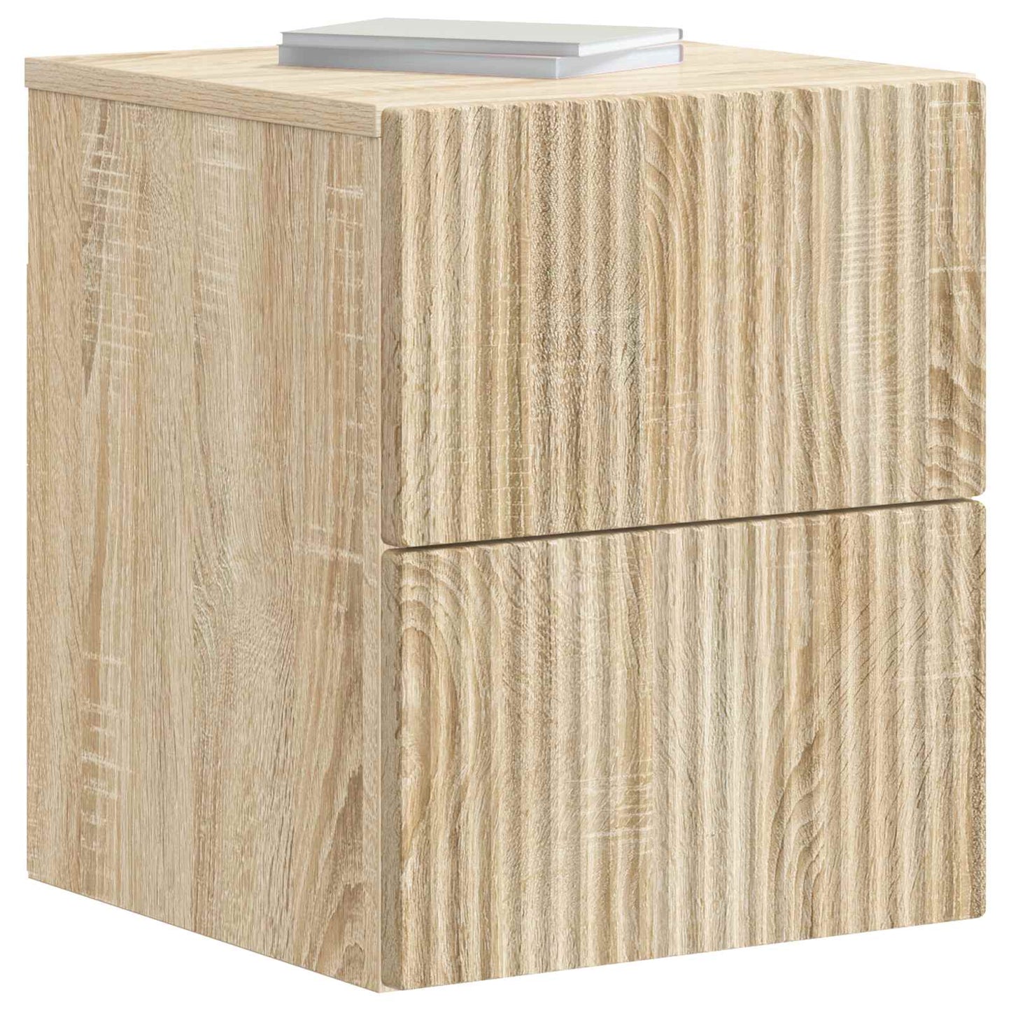 Wall-Mounted Bedside Cabinet 2 pcs Sonoma Oak 33 x 34.5 x 40 cm