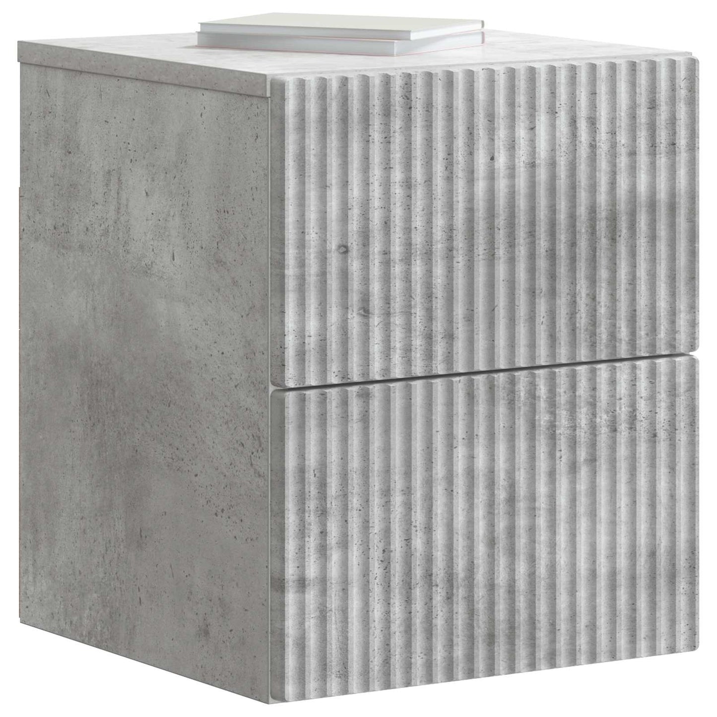 Wall-Mounted Bedside Cabinet Concrete Grey 33 x 34.5 x 40 cm