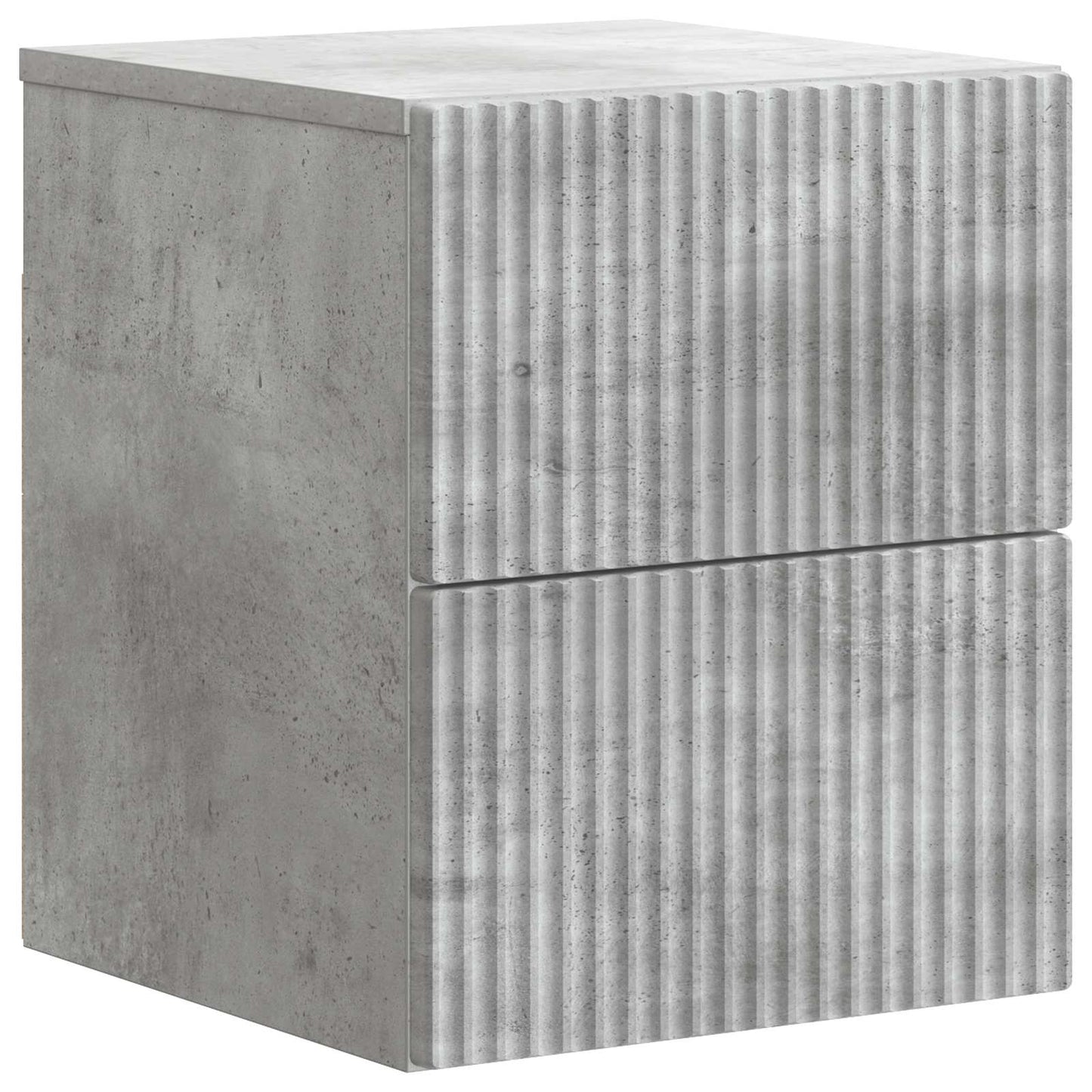 Wall-Mounted Bedside Cabinet 2 pcs Concrete Grey