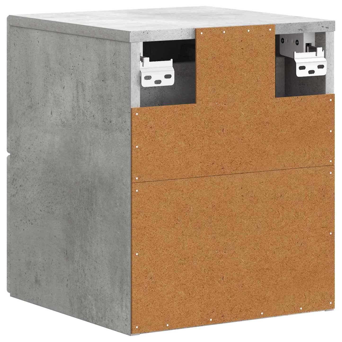 Wall-Mounted Bedside Cabinet 2 pcs Concrete Grey