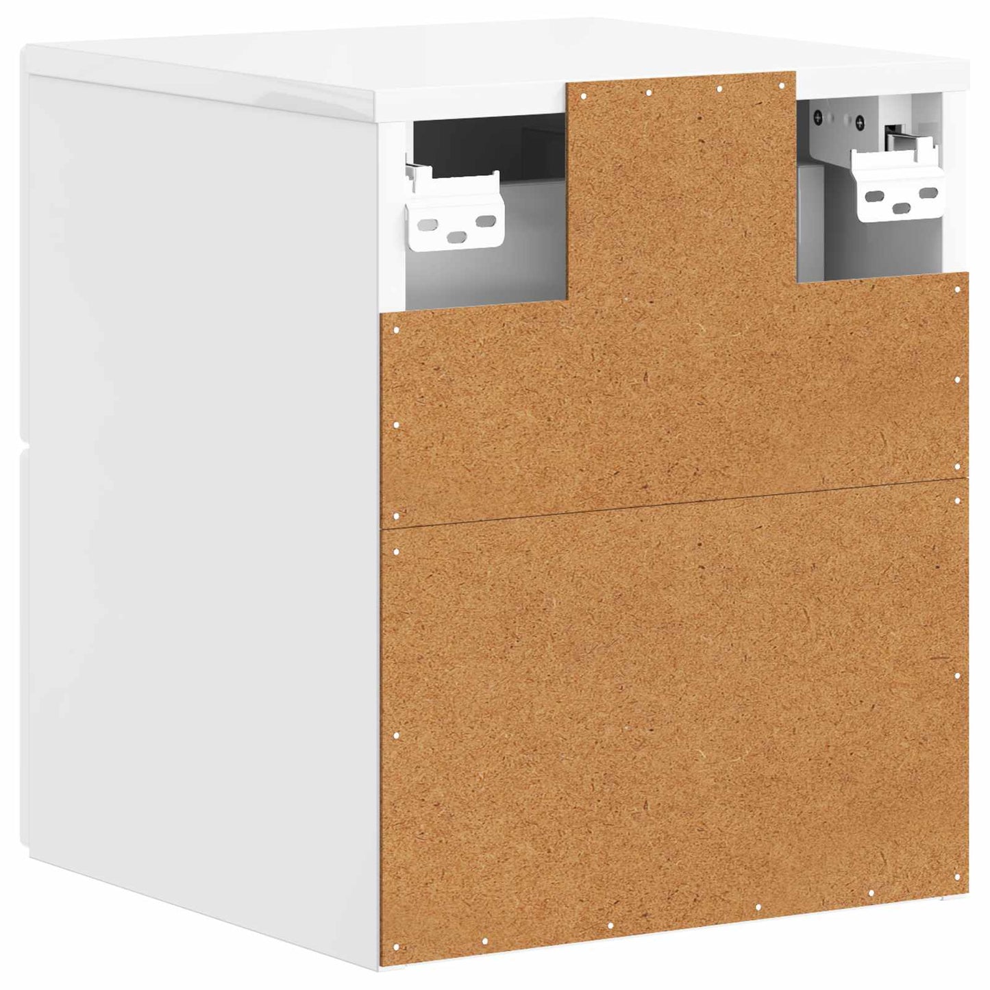 Wall-Mounted Bedside Cabinet High Gloss White 33 x 34.5 x 40 cm
