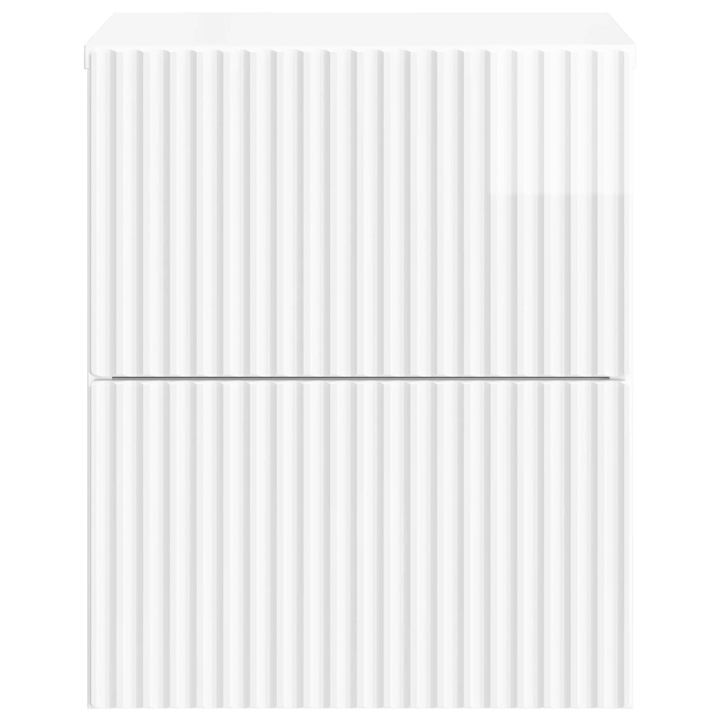 Wall-Mounted Bedside Cabinet High Gloss White 33 x 34.5 x 40 cm