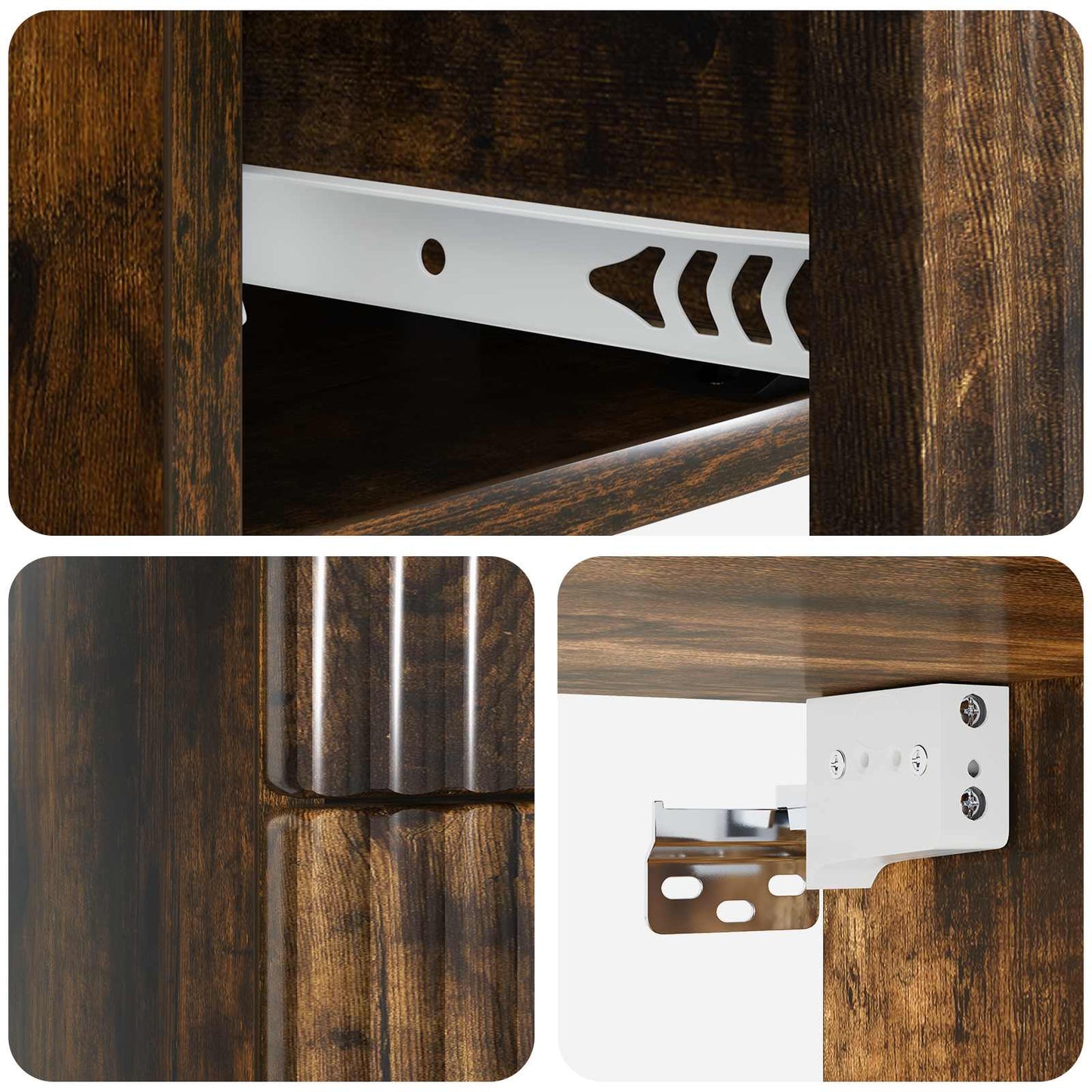 Wall-Mounted Bedside Cabinet Smoked Oak 33 x 34.5 x 40 cm