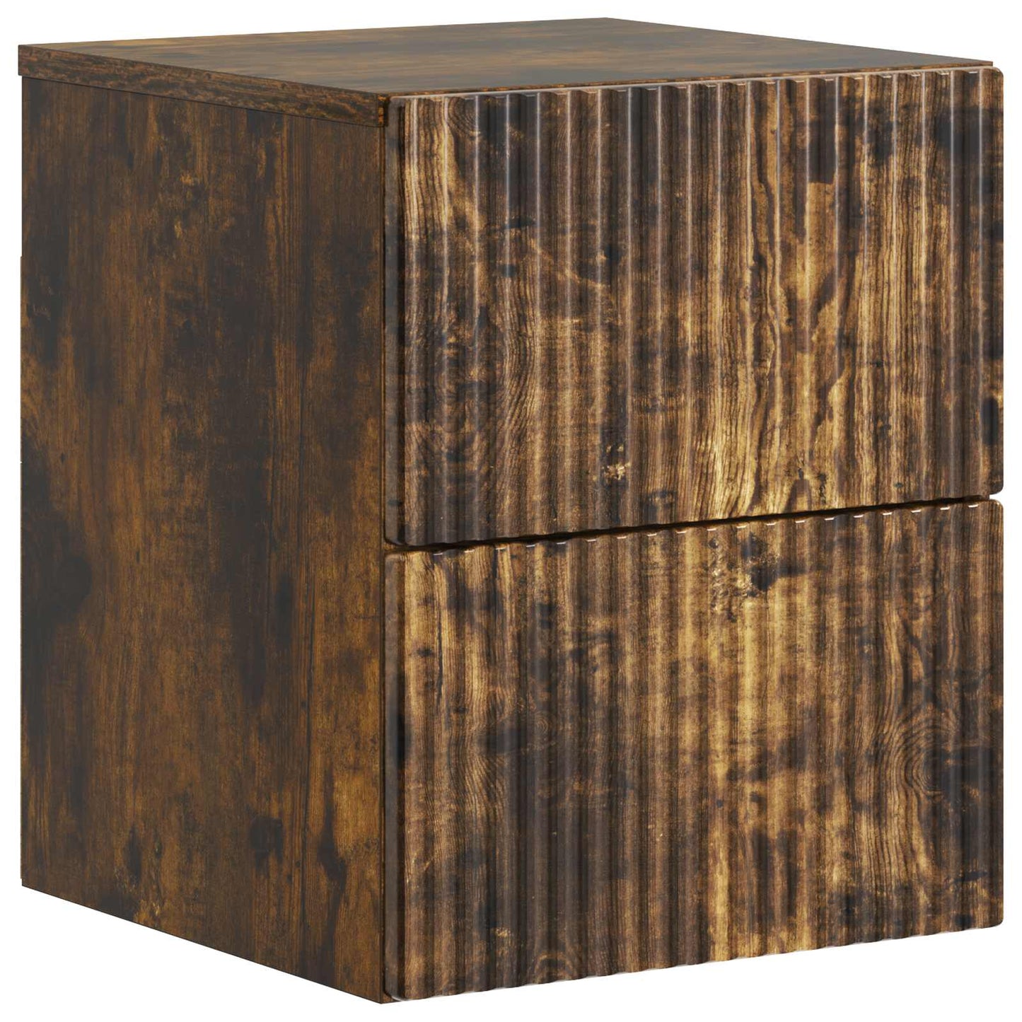 Wall-Mounted Bedside Cabinet Smoked Oak 33 x 34.5 x 40 cm