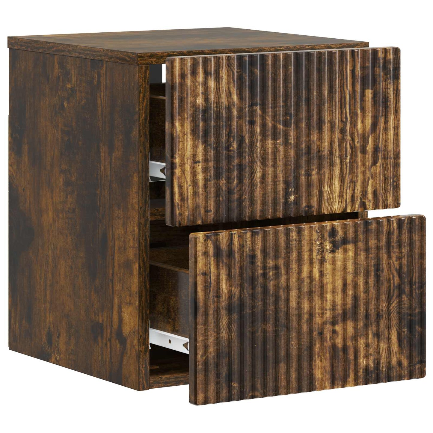 Wall-Mounted Bedside Cabinet Smoked Oak 33 x 34.5 x 40 cm