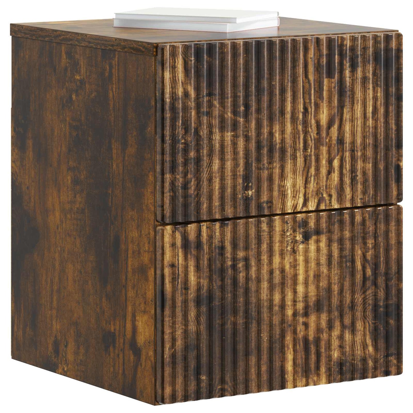 Wall-Mounted Bedside Cabinet Smoked Oak 33 x 34.5 x 40 cm