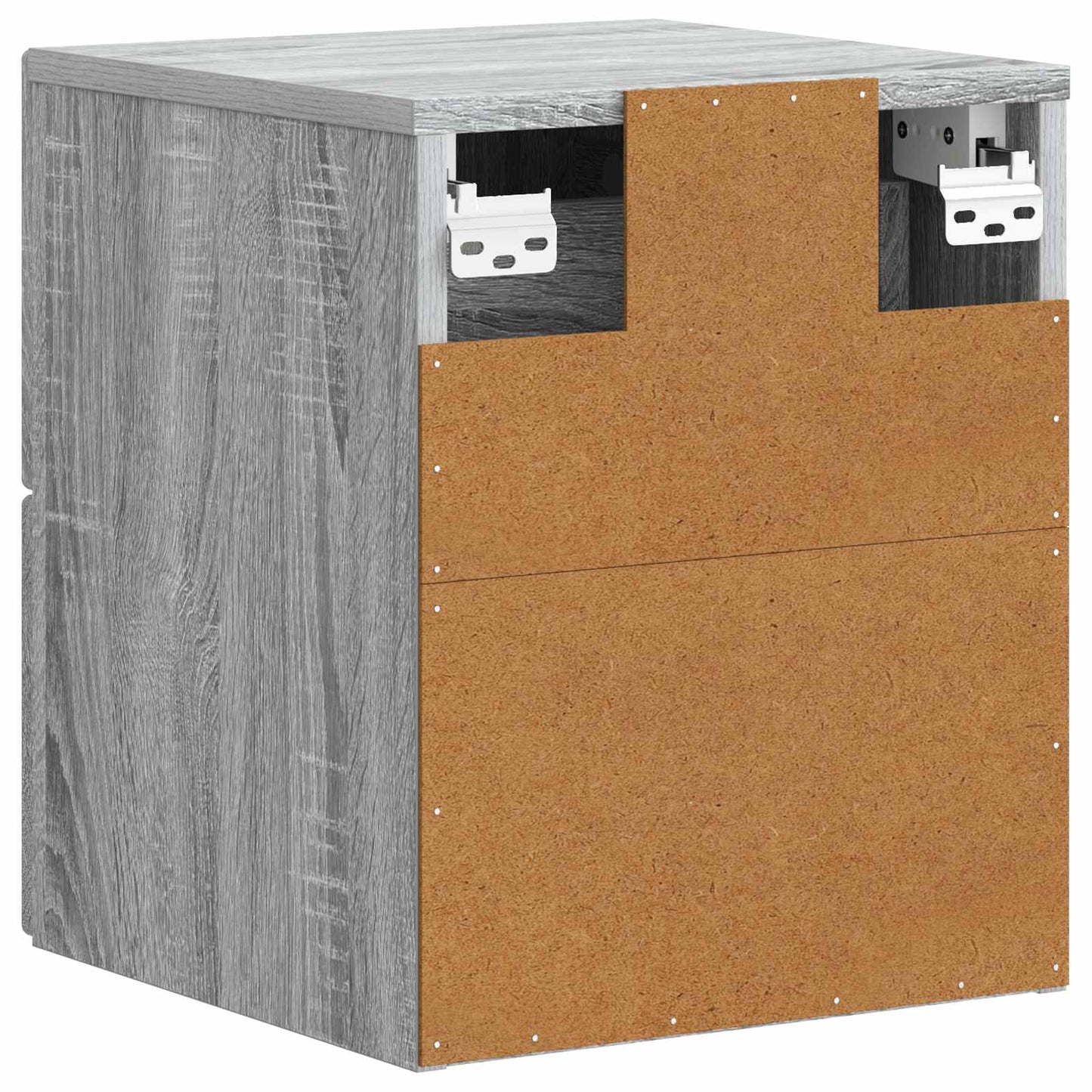 Wall-Mounted Bedside Cabinet Grey Sonoma 33 x 34.5 x 40 cm