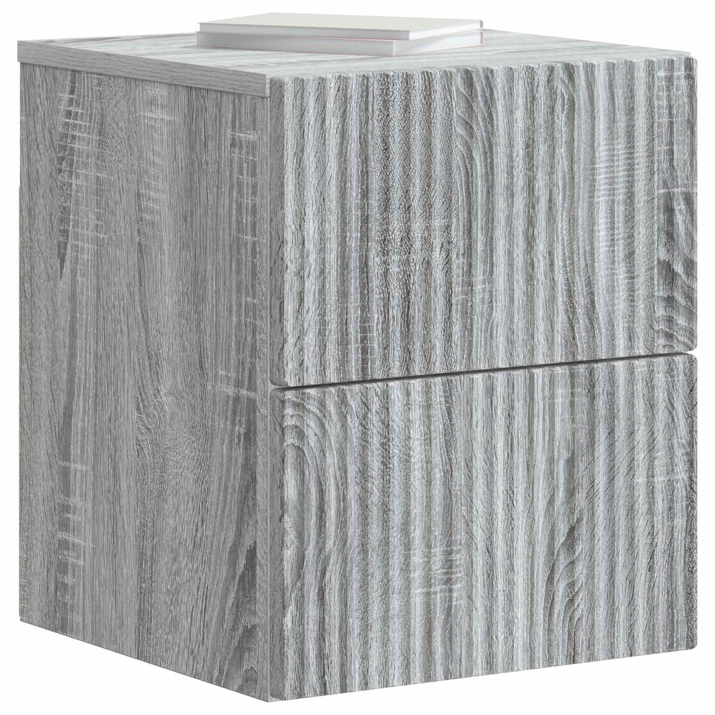 Wall-Mounted Bedside Cabinet 2 pcs Grey Sonoma Engineered Wood