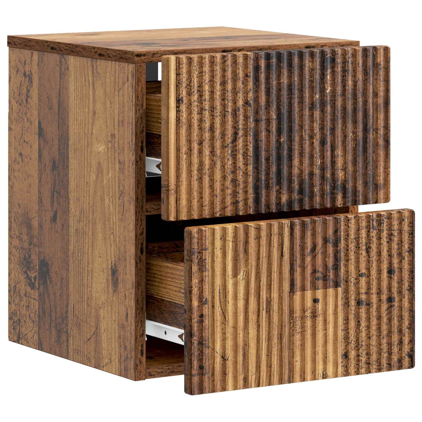 Wall-Mounted Bedside Cabinet Old Wood 33 x 34.5 x 40 cm