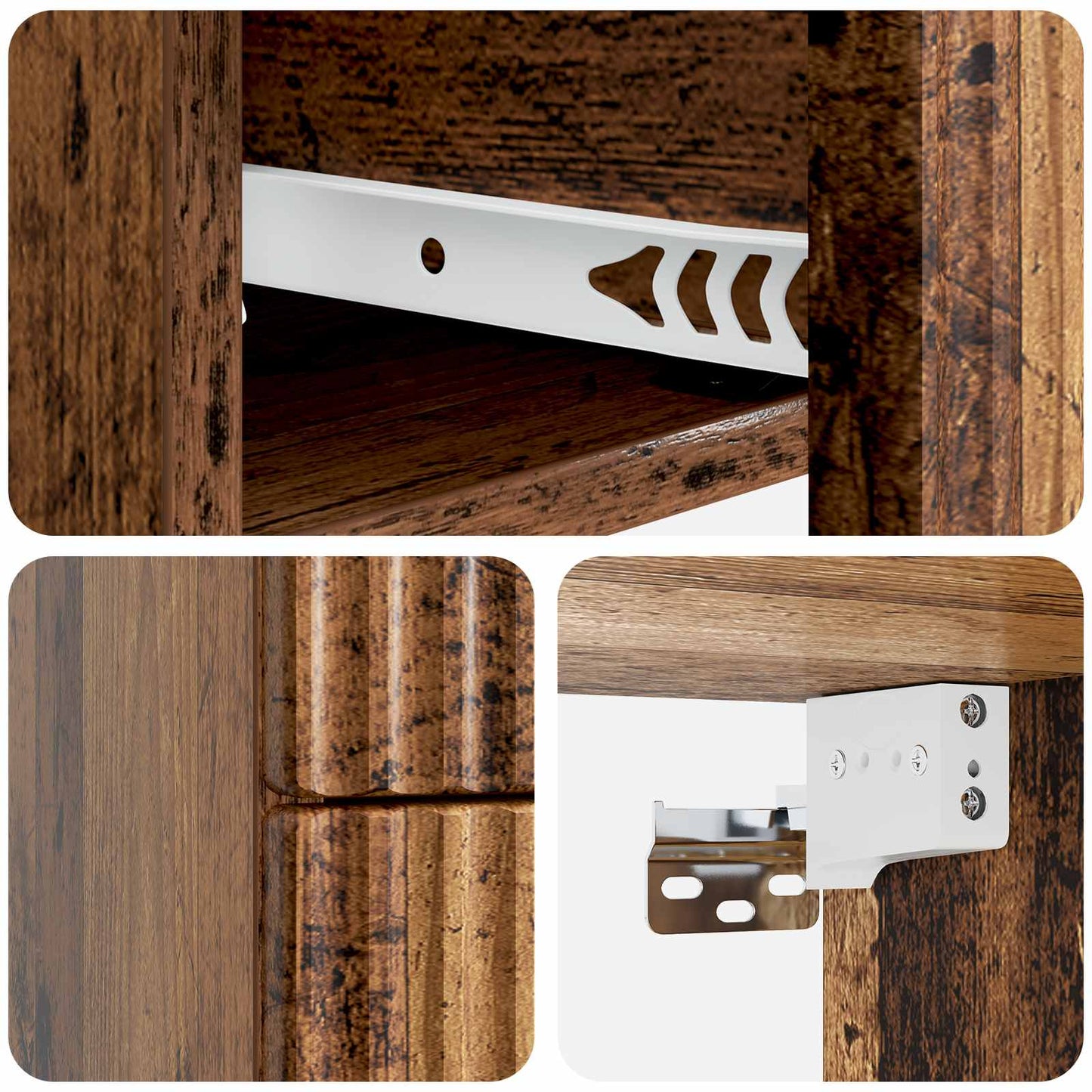 Wall-Mounted Bedside Cabinet 2 pcs Old Wood 33 x 34.5 x 40 cm