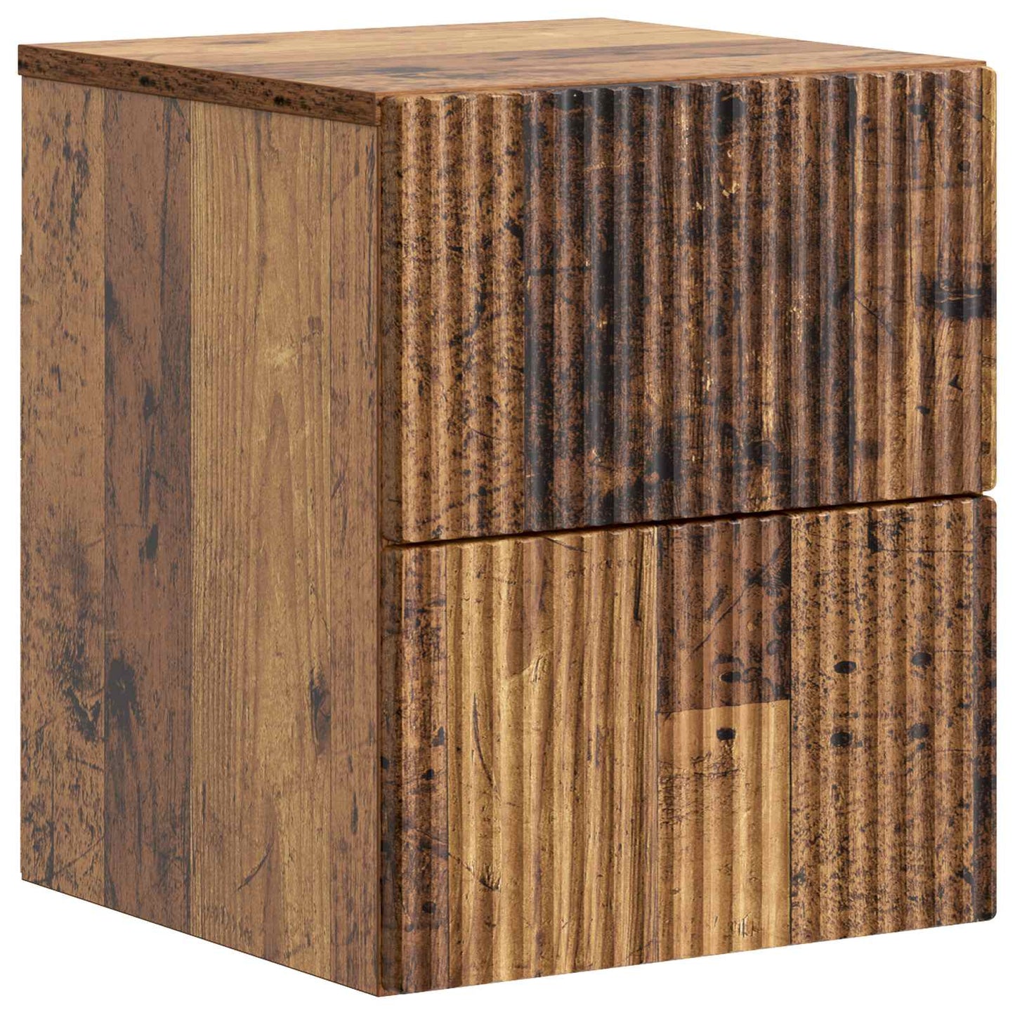 Wall-Mounted Bedside Cabinet 2 pcs Old Wood 33 x 34.5 x 40 cm