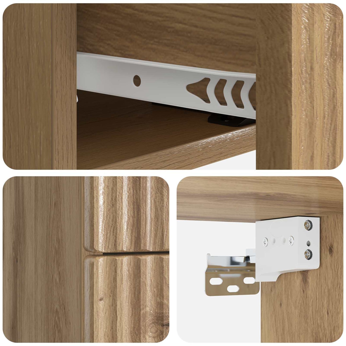 Wall-Mounted Bedside Cabinet 2 pcs Artisan Oak