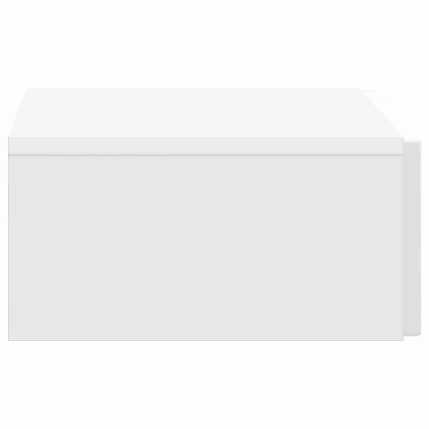 Wall-Mounted Side Table High Gloss White 59 x 34.5 x 17 cm