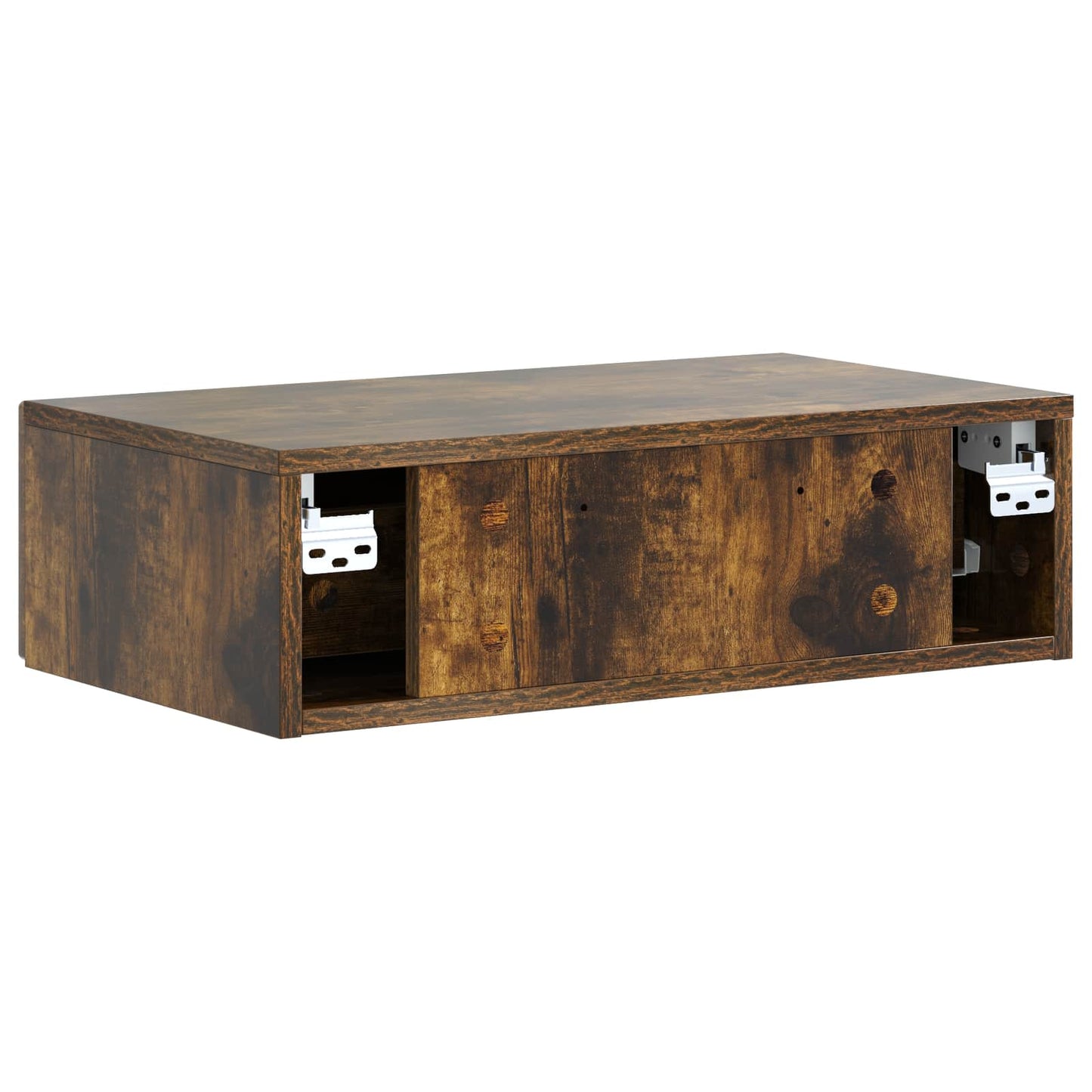 Wall-Mounted Side Table Smoked Oak 59 x 34.5 x 17 cm