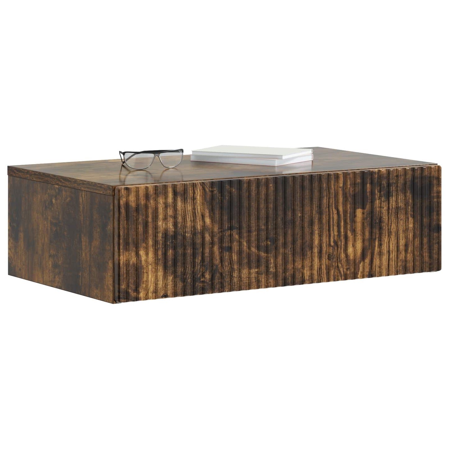 Wall-Mounted Side Table Smoked Oak 59 x 34.5 x 17 cm