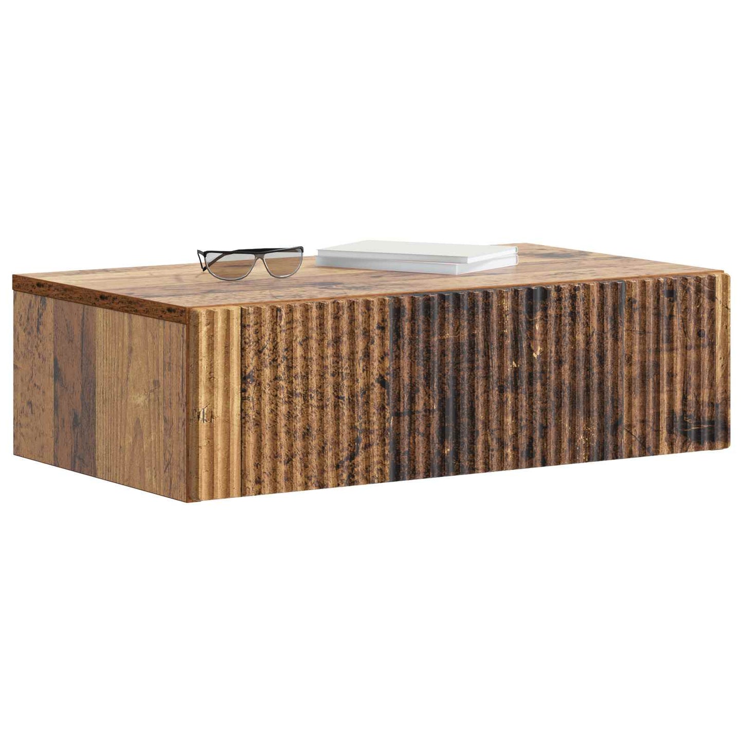 Wall-Mounted Side Table Wall-mounted Old Wood 59 x 34.5 x 17 cm