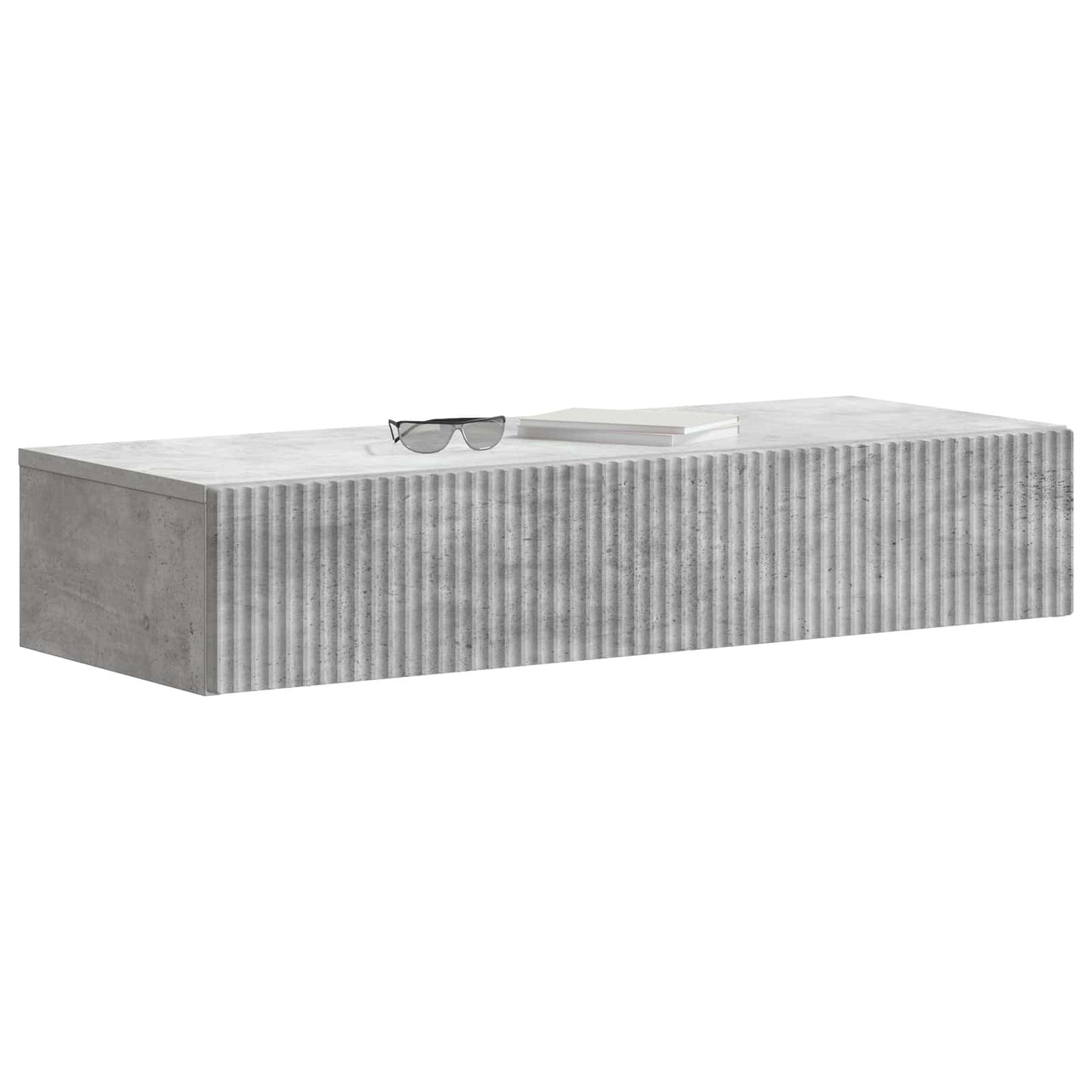 Wall-Mounted Side Table Concrete Grey 87.5 x 34.5 x 17 cm