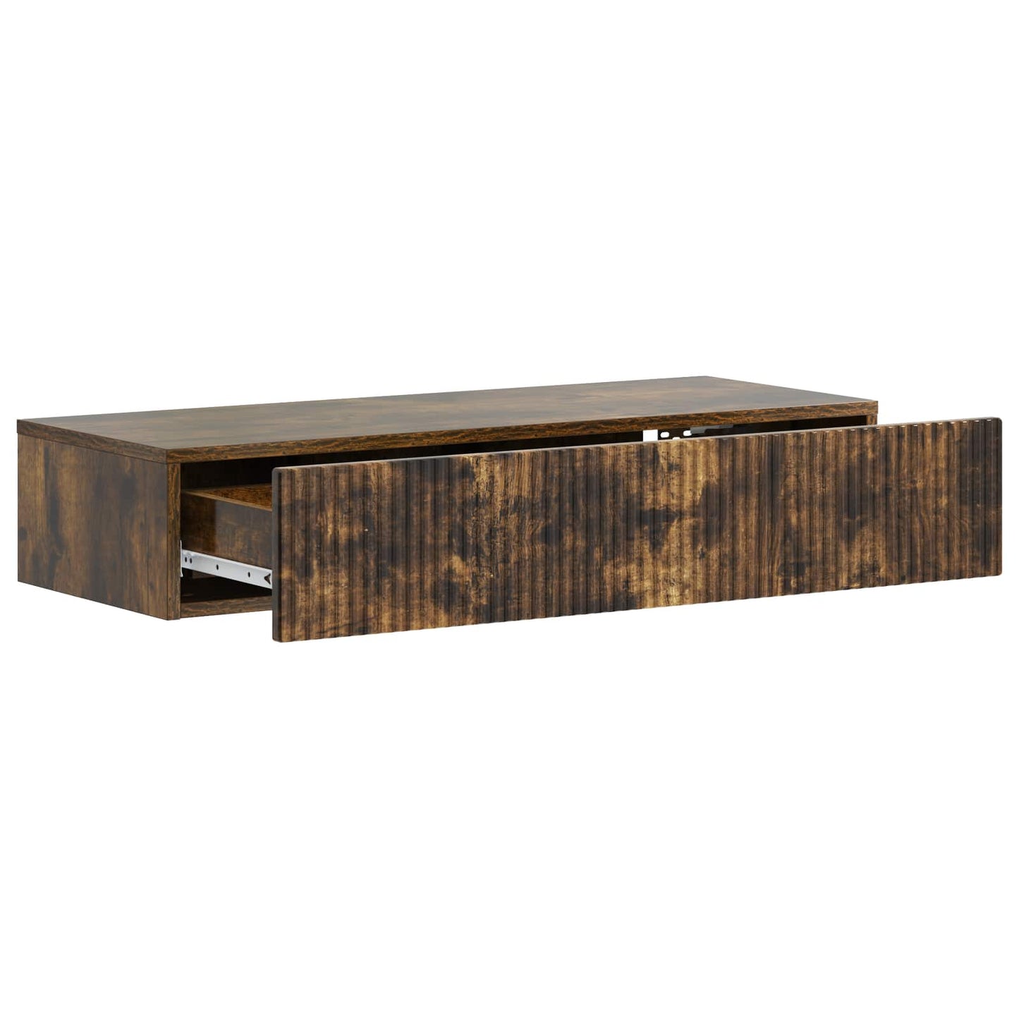 Wall-Mounted Side Table Smoked Oak 87.5 x 34.5 x 17 cm