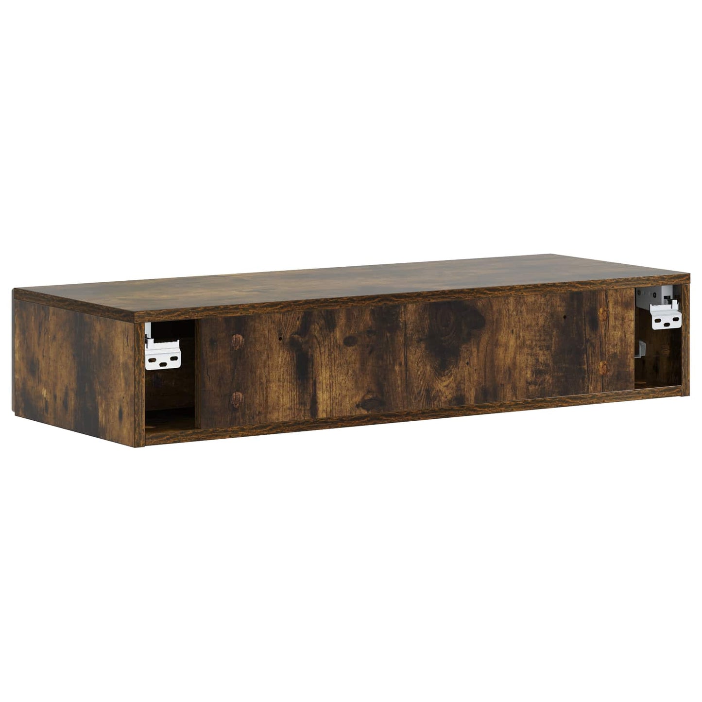 Wall-Mounted Side Table Smoked Oak 87.5 x 34.5 x 17 cm