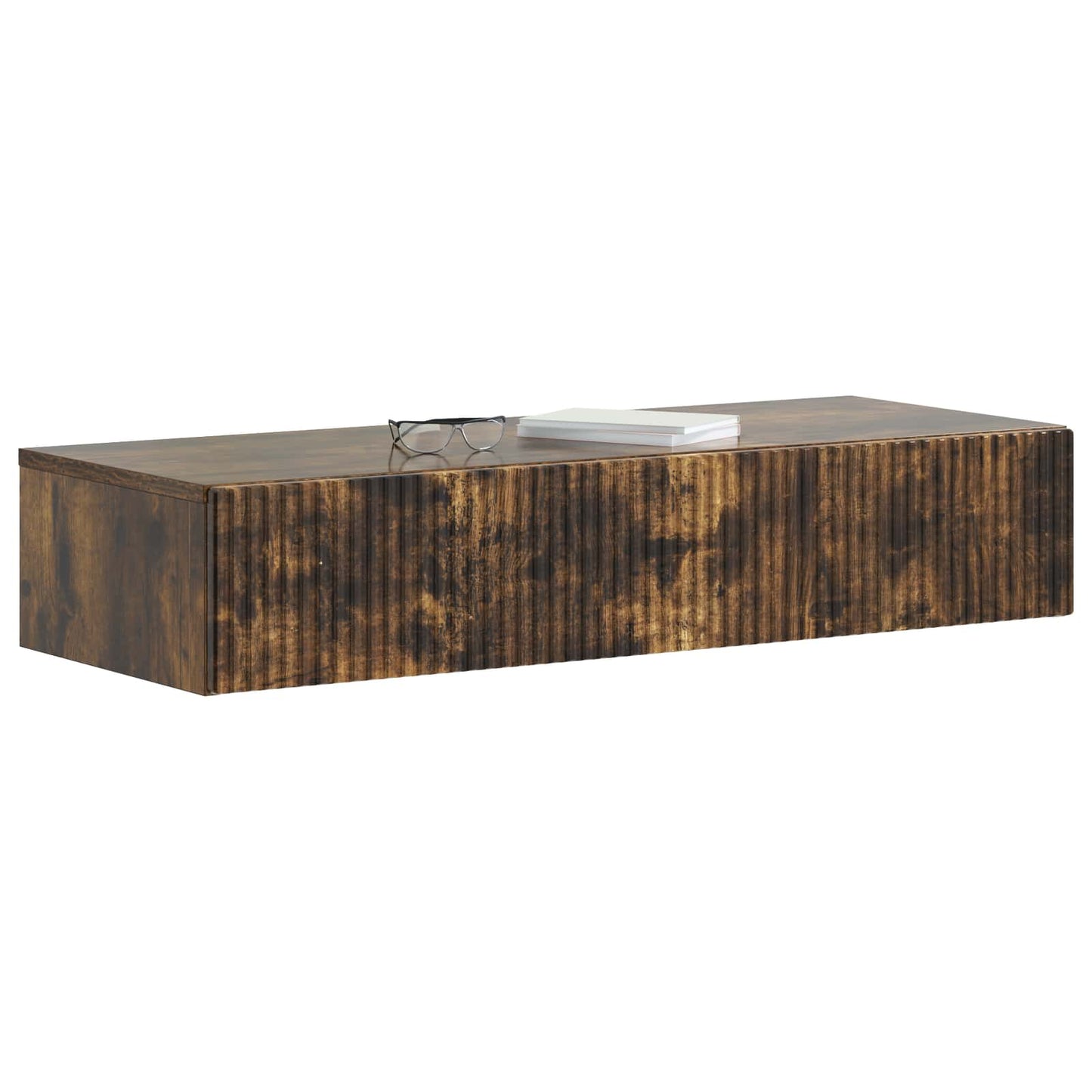 Wall-Mounted Side Table Smoked Oak 87.5 x 34.5 x 17 cm