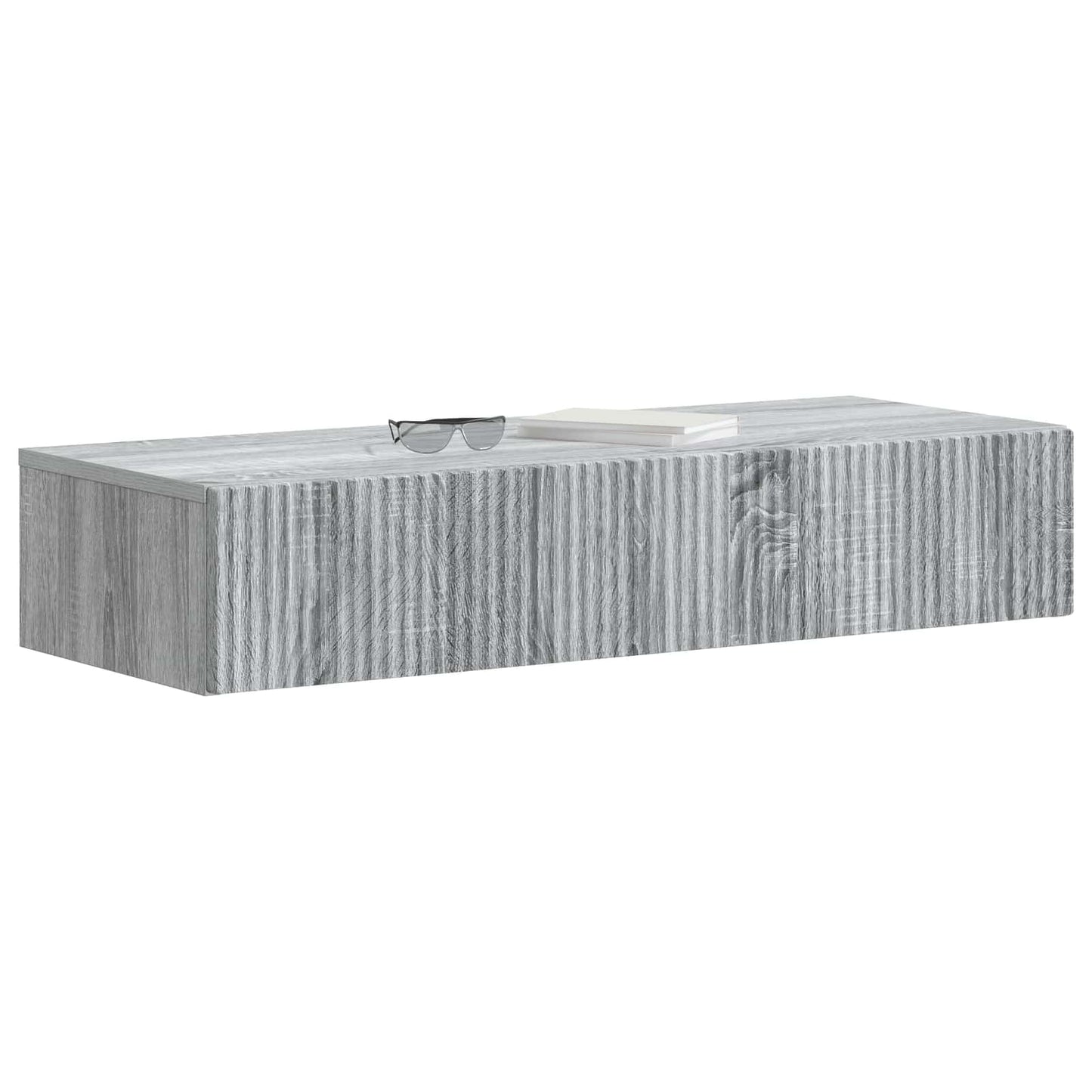 Wall-Mounted Side Table Grey Sonoma 87.5 x 34.5 x 17 cm
