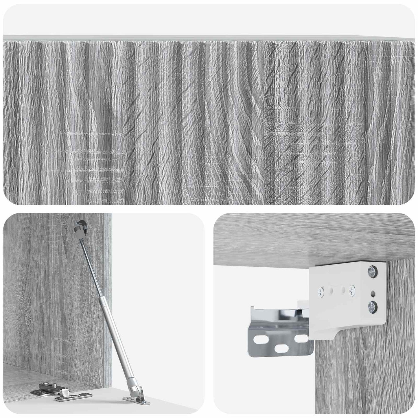 Wall-Mounted TV Cabinet Grey Sonoma 59.5 x 41 x 30 cm